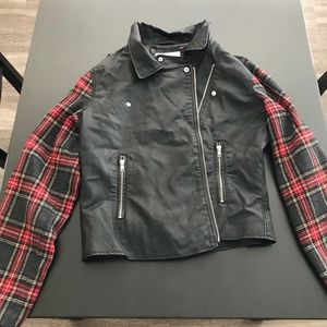 Black leather jacket